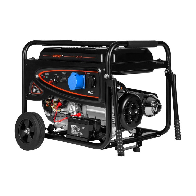 Генератор бензиновий DNIPRO-M 1 фаза (230В), 7кВт, (GX-70E)